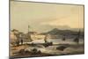The Praya Grande, Macao, from the South, with St Peter's Fort to the Left, 1830-1845 (W/C on Paper)-George Chinnery-Mounted Giclee Print