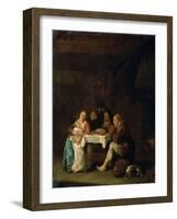 The Prayer before Dinner, 17th Century-Pieter Meulener-Framed Giclee Print