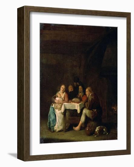 The Prayer before Dinner, 17th Century-Pieter Meulener-Framed Giclee Print