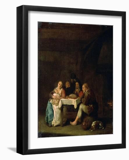 The Prayer before Dinner, 17th Century-Pieter Meulener-Framed Giclee Print