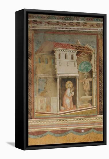 The Prayer Before the Crucifix of St Damian-Giotto di Bondone-Framed Stretched Canvas