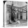 The Prayer-Niche and Pulpit in the Tomb Mosque of Kait Bey, Cairo, Egypt, 1905-Underwood & Underwood-Stretched Canvas