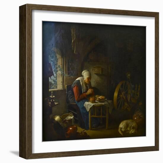 The Prayer of the Spinner, 1645-Gerard Dou-Framed Giclee Print