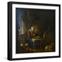 The Prayer of the Spinner, 1645-Gerard Dou-Framed Giclee Print