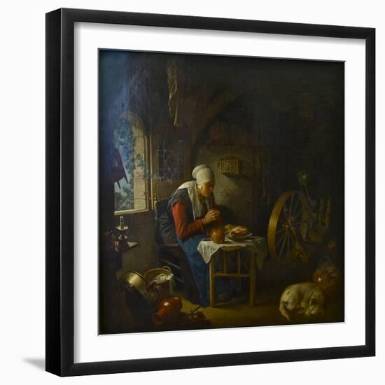 The Prayer of the Spinner, 1645-Gerard Dou-Framed Giclee Print