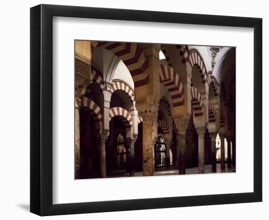 The Prayer Room, Detail from Great Mosque of Cordoba, Andalusia, Spain, 8th-10th Century-null-Framed Giclee Print