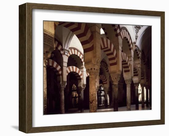 The Prayer Room, Detail from Great Mosque of Cordoba, Andalusia, Spain, 8th-10th Century-null-Framed Giclee Print