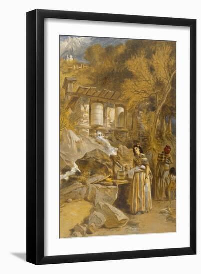 The Praying Cylinders of Thibet, from 'India Ancient and Modern', 1867 (Colour Litho)-William 'Crimea' Simpson-Framed Giclee Print