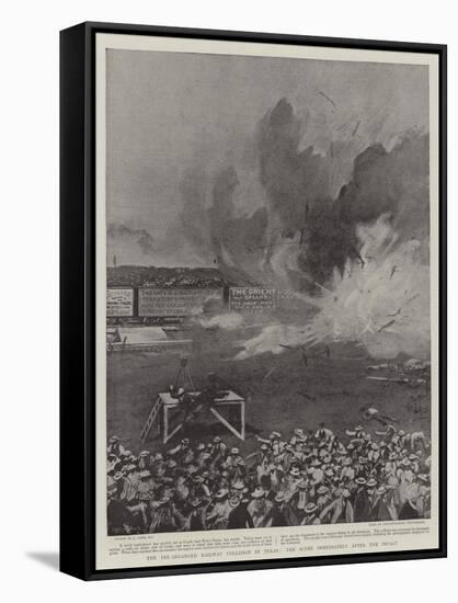 The Pre-Arranged Railway Collision in Texas, the Scene Immediately after the Impact-Joseph Nash-Framed Stretched Canvas