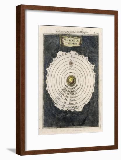 The Pre-Copernican System of the Planets-Alain Manesson Mallet-Framed Art Print