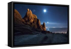 The Pre-Inca, Chiripa Culture, Horca Del Inca Ruins at Night Near Copacabana-Alex Saberi-Framed Stretched Canvas