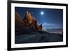 The Pre-Inca, Chiripa Culture, Horca Del Inca Ruins at Night Near Copacabana-Alex Saberi-Framed Photographic Print