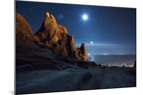 The Pre-Inca, Chiripa Culture, Horca Del Inca Ruins at Night Near Copacabana-Alex Saberi-Mounted Photographic Print