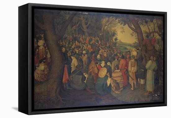 The Preaching of Saint John the Baptist-Hendrik Avercamp-Framed Stretched Canvas