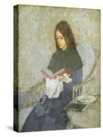 The Precious Book-Gwen John-Stretched Canvas