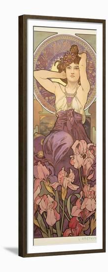 The Precious Stones: Amethyst, 1900-Alphonse Mucha-Framed Giclee Print