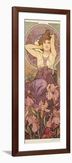 The Precious Stones: Amethyst, 1900-Alphonse Mucha-Framed Giclee Print