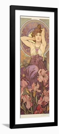 The Precious Stones: Amethyst, 1900-Alphonse Mucha-Framed Giclee Print