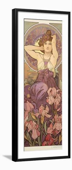 The Precious Stones: Amethyst, 1900-Alphonse Mucha-Framed Giclee Print