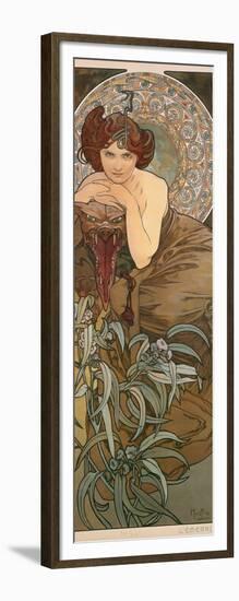 The Precious Stones: Emerald, 1900-Alphonse Mucha-Framed Giclee Print