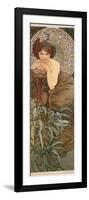 The Precious Stones: Emerald, 1900-Alphonse Mucha-Framed Giclee Print