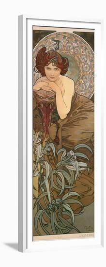 The Precious Stones: Emerald, 1900-Alphonse Mucha-Framed Giclee Print