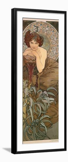 The Precious Stones: Emerald, 1900-Alphonse Mucha-Framed Giclee Print