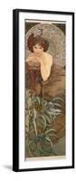 The Precious Stones: Emerald, 1900-Alphonse Mucha-Framed Premium Giclee Print