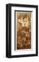 The Precious Stones: L'Amethyste-Alphonse Mucha-Framed Premium Giclee Print