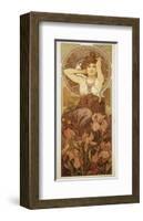 The Precious Stones: L'Amethyste-Alphonse Mucha-Framed Premium Giclee Print