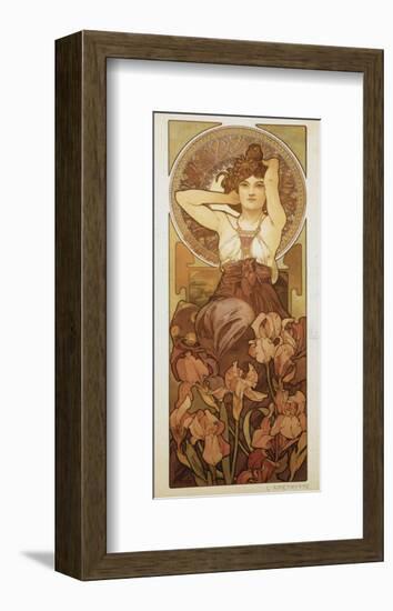 The Precious Stones: L'Amethyste-Alphonse Mucha-Framed Premium Giclee Print