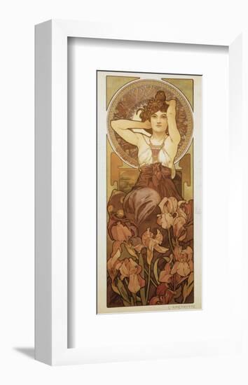 The Precious Stones: L'Amethyste-Alphonse Mucha-Framed Premium Giclee Print