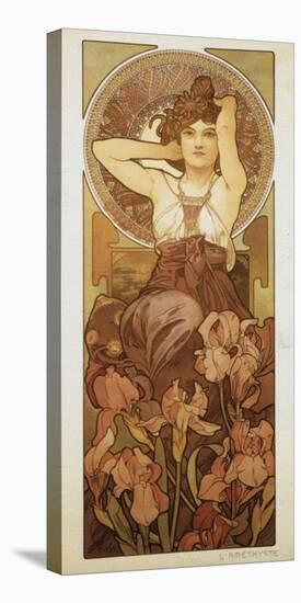 The Precious Stones: L'Amethyste-Alphonse Mucha-Stretched Canvas