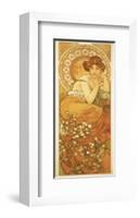 The Precious Stones: La Topaze-Alphonse Mucha-Framed Premium Giclee Print