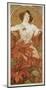 The Precious Stones: Le Rubis-Alphonse Mucha-Mounted Premium Giclee Print