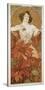 The Precious Stones: Le Rubis-Alphonse Mucha-Stretched Canvas