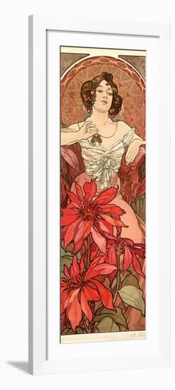 The Precious Stones: Ruby, 1900-Alphonse Mucha-Framed Giclee Print