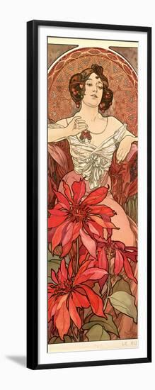 The Precious Stones: Ruby, 1900-Alphonse Mucha-Framed Giclee Print