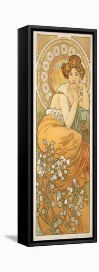 The Precious Stones: Topaz, 1900-Alphonse Mucha-Framed Stretched Canvas