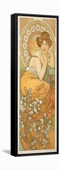 The Precious Stones: Topaz, 1900-Alphonse Mucha-Framed Stretched Canvas