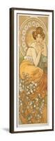 The Precious Stones: Topaz, 1900-Alphonse Mucha-Framed Giclee Print