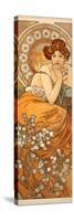 The Precious Stones: Topaz, 1900-Alphonse Mucha-Stretched Canvas