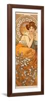 The Precious Stones: Topaz, 1900-Alphonse Mucha-Framed Giclee Print