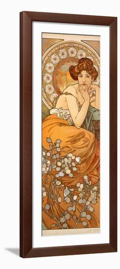 The Precious Stones: Topaz, 1900-Alphonse Mucha-Framed Giclee Print