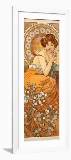 The Precious Stones: Topaz, 1900-Alphonse Mucha-Framed Giclee Print