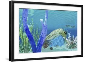 The Predator Opabinia Uses its Proboscis to Eat a Trilobite-Stocktrek Images-Framed Art Print