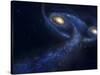 The Predicted Collision Between the Andromeda Galaxy and the Milky Way-Stocktrek Images-Stretched Canvas