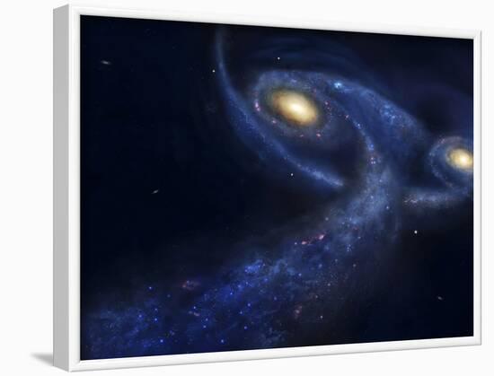 The Predicted Collision Between the Andromeda Galaxy and the Milky Way-Stocktrek Images-Framed Photographic Print