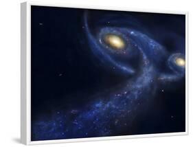 The Predicted Collision Between the Andromeda Galaxy and the Milky Way-Stocktrek Images-Framed Photographic Print