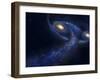 The Predicted Collision Between the Andromeda Galaxy and the Milky Way-Stocktrek Images-Framed Photographic Print
